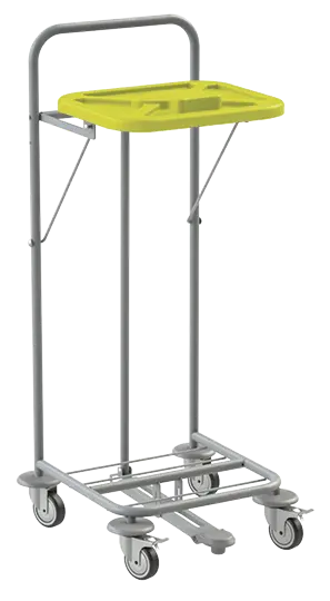 VK 80 - 1N vozík na třídění odpadu a prádla plast - VK - žlutý